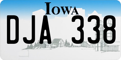 IA license plate DJA338