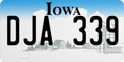 IA license plate DJA339