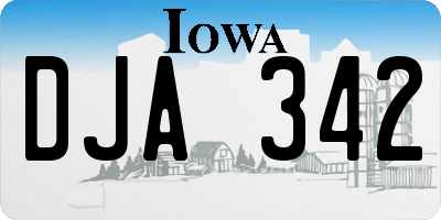 IA license plate DJA342