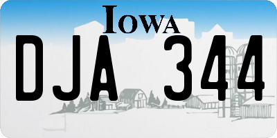 IA license plate DJA344