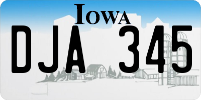 IA license plate DJA345
