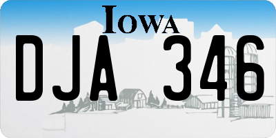 IA license plate DJA346