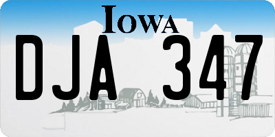 IA license plate DJA347