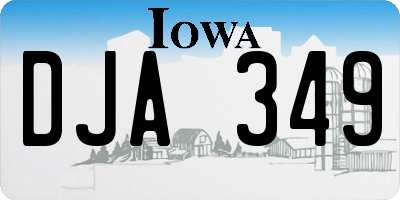IA license plate DJA349