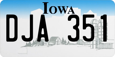 IA license plate DJA351
