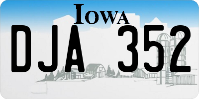 IA license plate DJA352