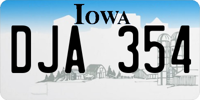 IA license plate DJA354