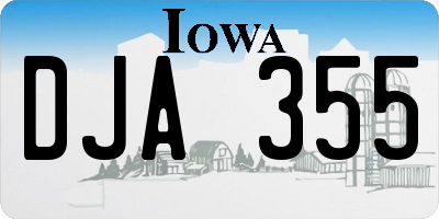 IA license plate DJA355