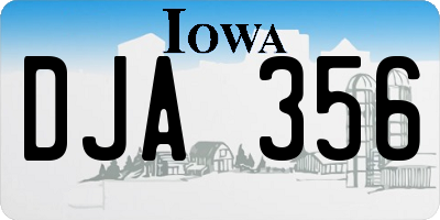 IA license plate DJA356