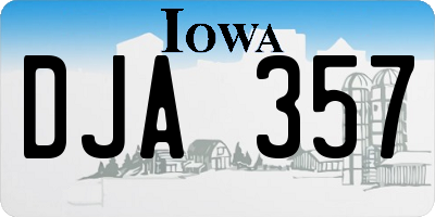 IA license plate DJA357
