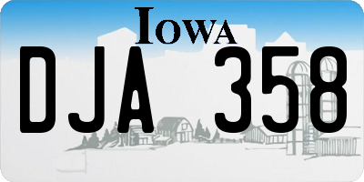 IA license plate DJA358