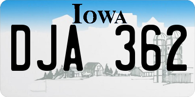 IA license plate DJA362