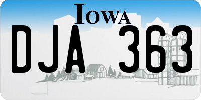 IA license plate DJA363