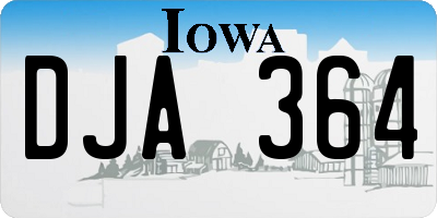 IA license plate DJA364