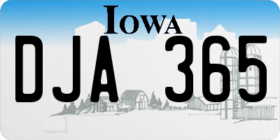 IA license plate DJA365