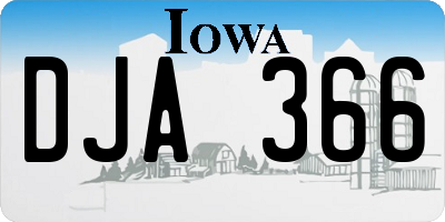 IA license plate DJA366