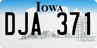 IA license plate DJA371