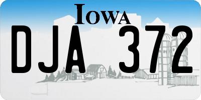 IA license plate DJA372