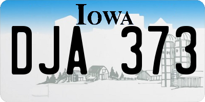 IA license plate DJA373