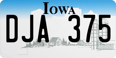 IA license plate DJA375