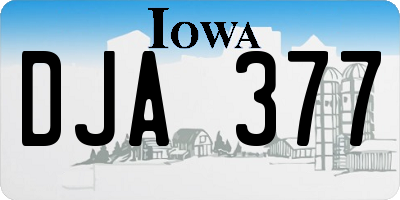 IA license plate DJA377