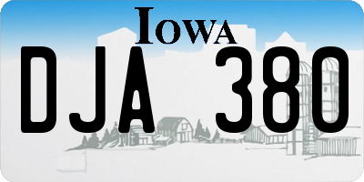 IA license plate DJA380
