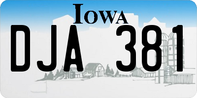 IA license plate DJA381