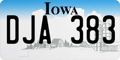 IA license plate DJA383
