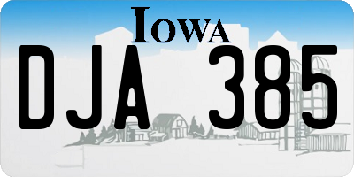 IA license plate DJA385