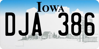 IA license plate DJA386