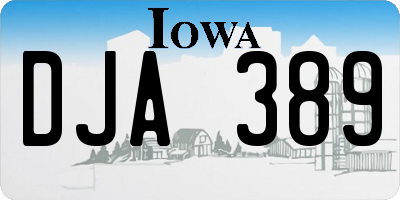IA license plate DJA389