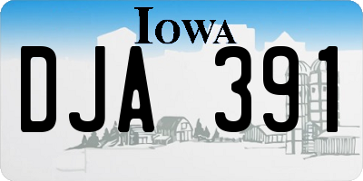 IA license plate DJA391