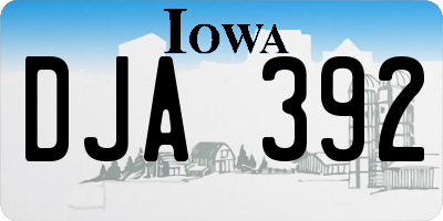 IA license plate DJA392