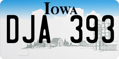 IA license plate DJA393