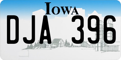 IA license plate DJA396