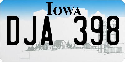 IA license plate DJA398