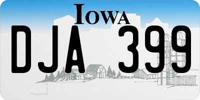 IA license plate DJA399