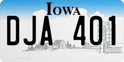 IA license plate DJA401