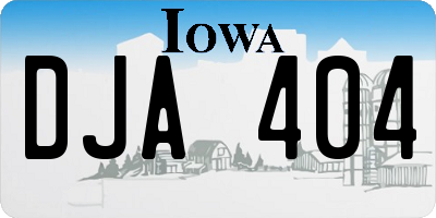 IA license plate DJA404