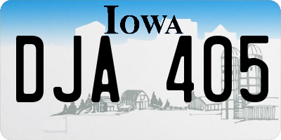IA license plate DJA405