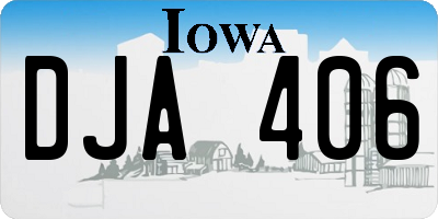 IA license plate DJA406