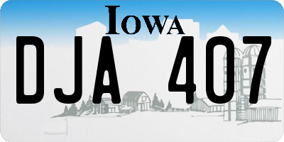 IA license plate DJA407