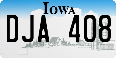 IA license plate DJA408