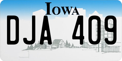 IA license plate DJA409
