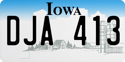 IA license plate DJA413