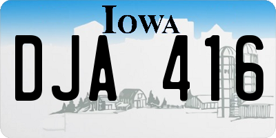 IA license plate DJA416