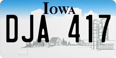 IA license plate DJA417