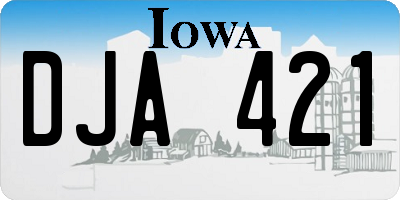 IA license plate DJA421