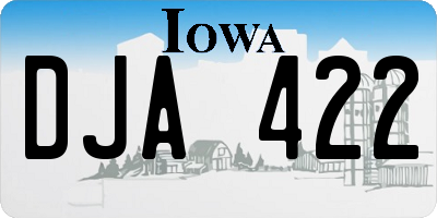 IA license plate DJA422