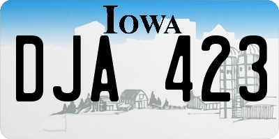 IA license plate DJA423